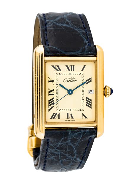 cartier gold silver watch